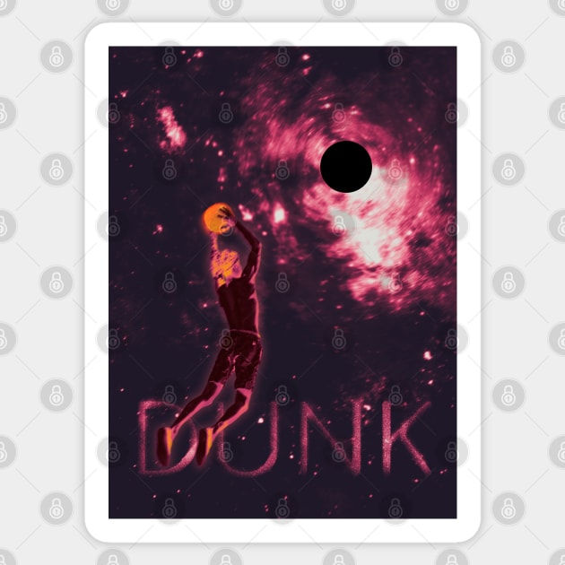 Space Dunk Basket ball Illustration Sticker by ARTIZIT